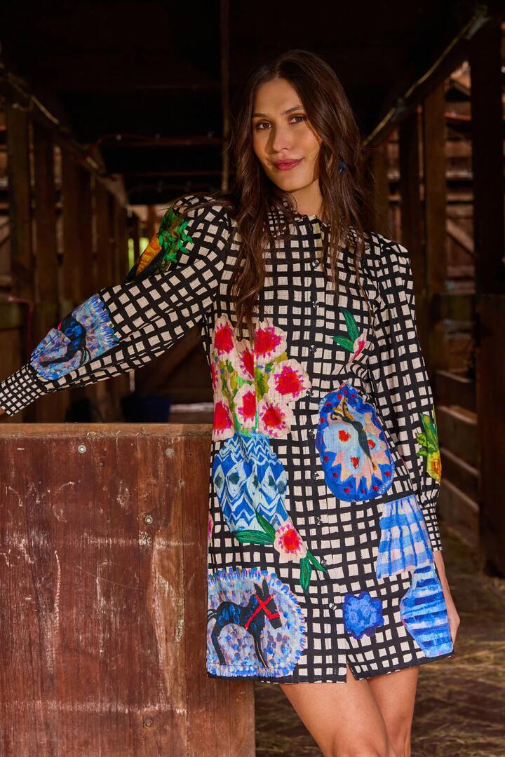 Image of Dresses. Product name - Garden Table Shirt Dress in Print colour by brand - Gorman