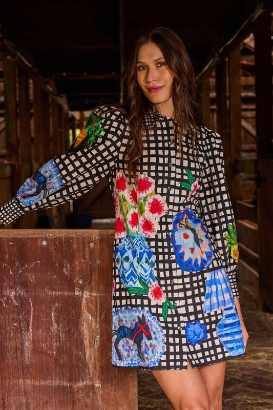 Image of Dresses. Product name - Garden Table Shirt Dress in Print colour by brand - Gorman