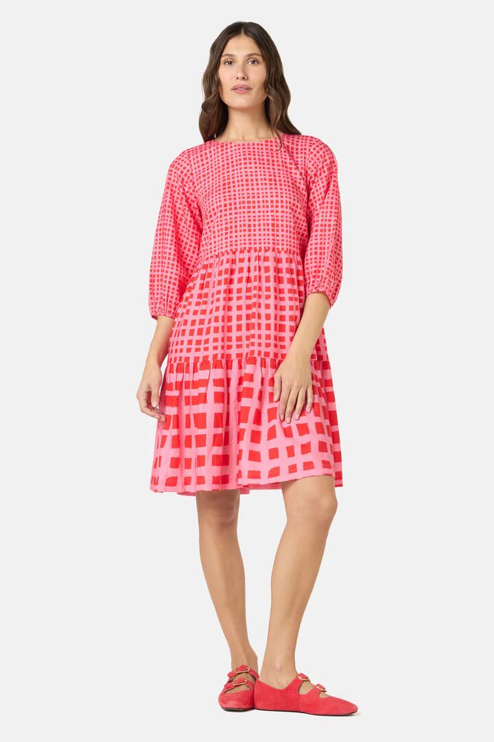 Image of Dresses. Product name - Garden Check Smock Dress in Check colour by brand - Gorman