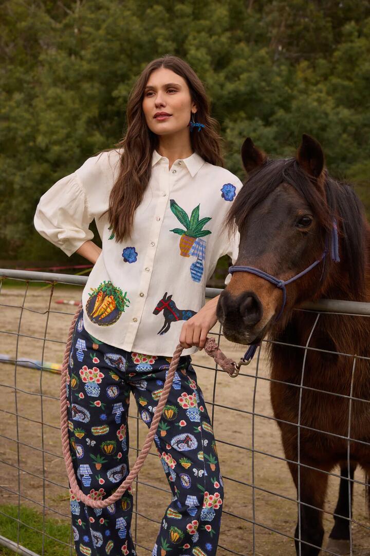 Image of Shirts. Product name - Garden Table Shirt in White colour by brand - Gorman