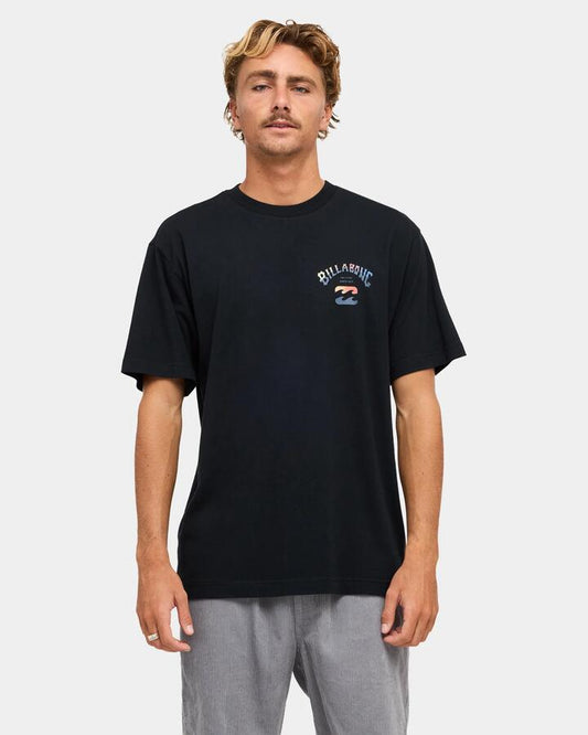 Image of T-Shirts. Product name - Billabong Mens Walled T-Shirt Black in Black colour by brand - Billabong