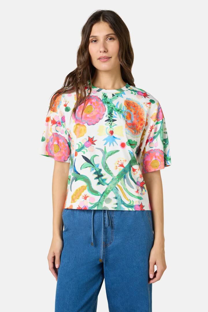 Image of T-Shirts. Product name - Secret Meadow Relaxed Tee in Print colour by brand - Gorman