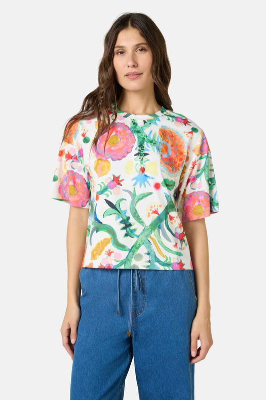 Image of T-Shirts. Product name - Secret Meadow Relaxed Tee in Print colour by brand - Gorman