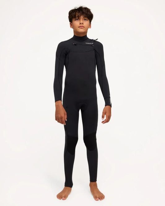 Image of Wetsuits. Product name - Quiksilver Boys 8-16 3/2Mm Everyday Sessions Chest Zip Wetsuit Black in Black colour by brand - Quiksilver