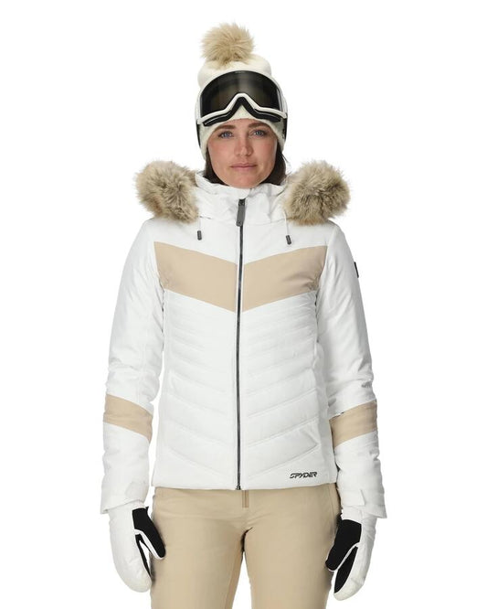 Image of Coats & Jackets. Product name - Spyder Womens Primose Snow Jacket White in White colour by brand - Spyder