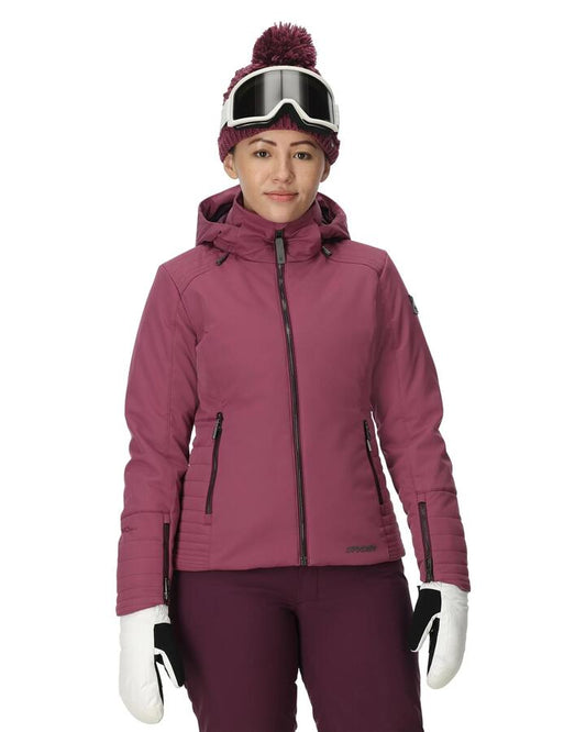 Image of Coats & Jackets. Product name - Spyder Womens Schatzi Snow Jacket Acai in Acai colour by brand - Spyder