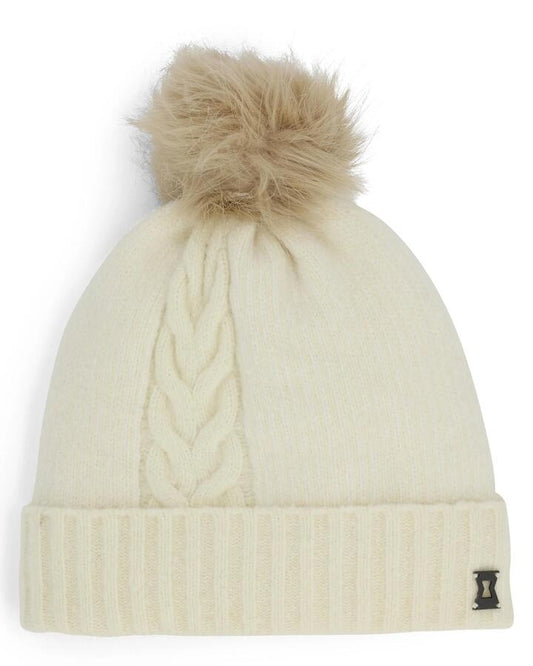 Image of Hats. Product name - Spyder Womens Olait Pom Beanie White in White colour by brand - Spyder