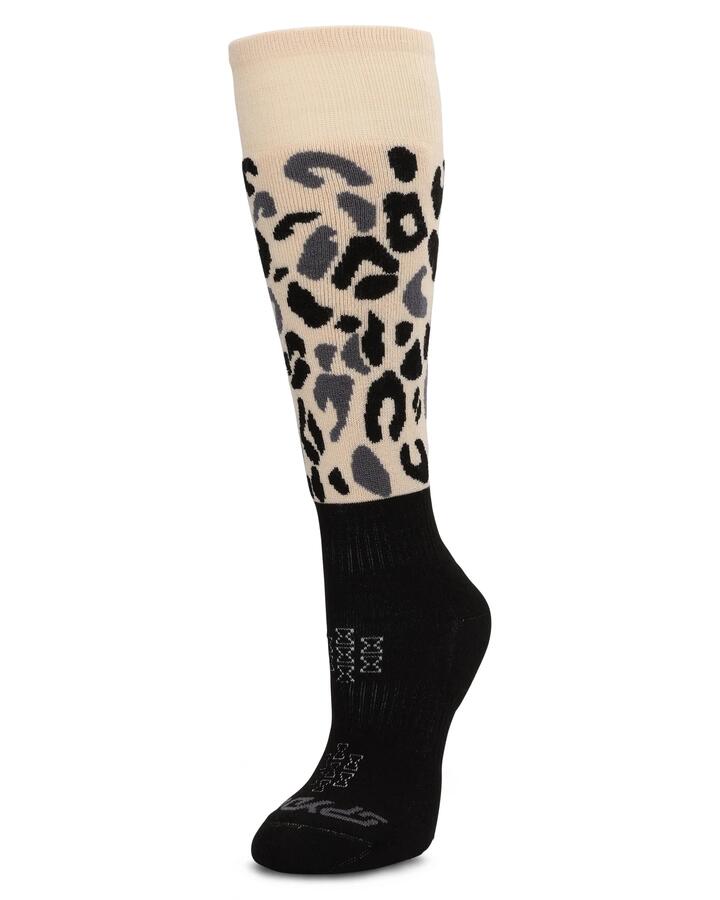 Image of Socks. Product name - Spyder Womens Sweep Ski Socks Animal Print in Animal Print colour by brand - Spyder