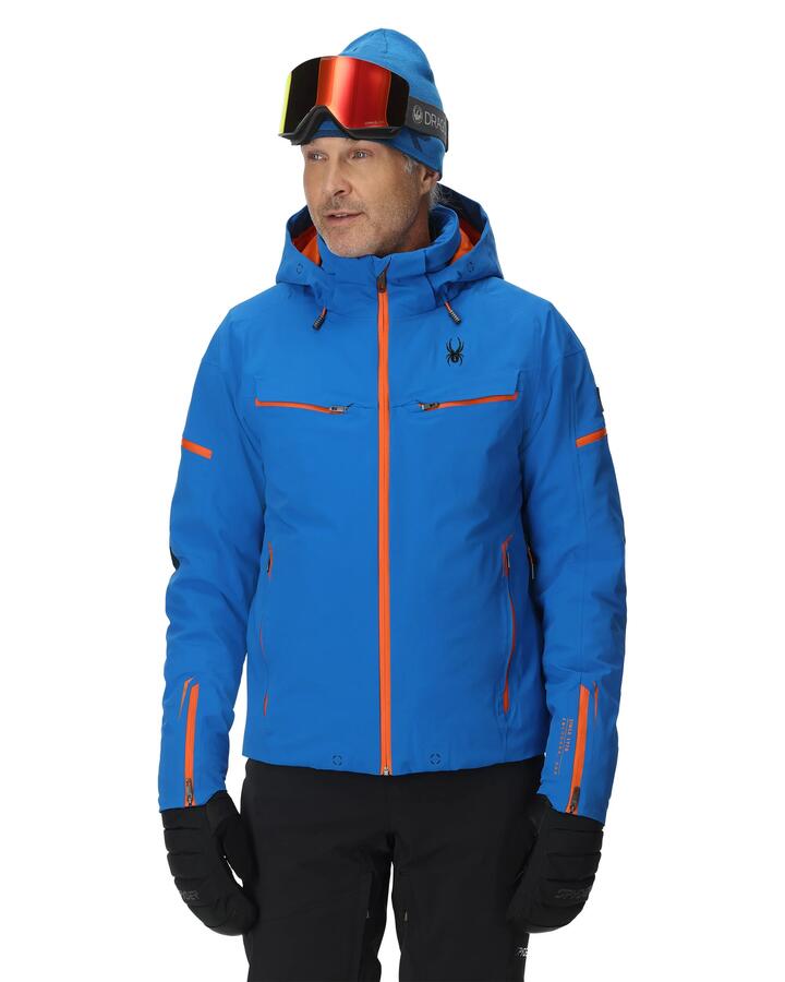 Image of Coats & Jackets. Product name - Spyder Mens Monterosa Snow Jacket Cobalt in Cobalt colour by brand - Spyder