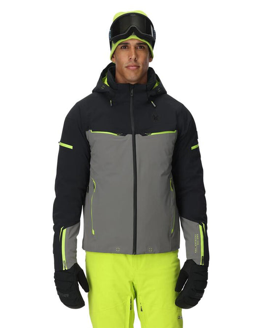 Image of Coats & Jackets. Product name - Spyder Mens Monterosa Snow Jacket Storm in Storm colour by brand - Spyder
