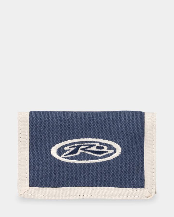 Image of Wallets & Money Clips. Product name - Rusty Mens Kick Flip Tri Fold Wallet China Blue in China Blue colour by brand - Rusty