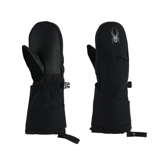 Image of Accessories. Product name - Spyder Boys 2-7 Chubby Snow Mitt Black in Black colour by brand - Spyder