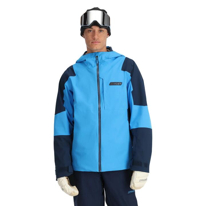 Image of Coats & Jackets. Product name - Spyder Mens Taos Shell Snow Jacket Aether Blue in Aether Blue colour by brand - Spyder
