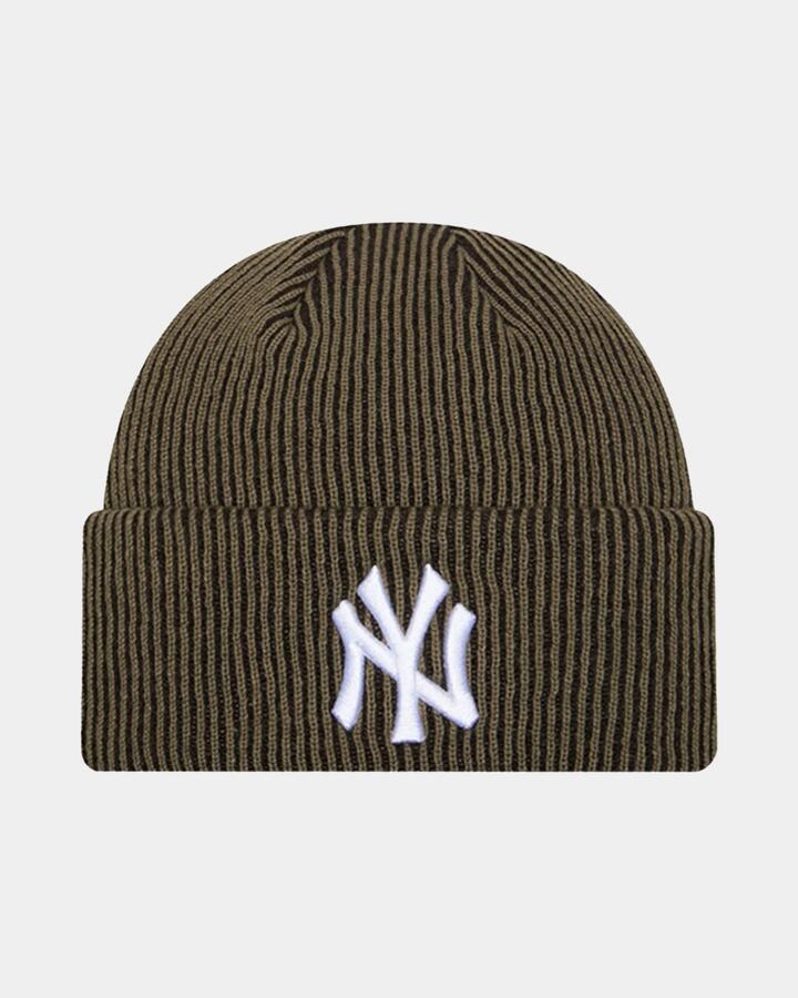 Image of Hats. Product name - New Era Mens Knitted Beanie Green Med in Green Med colour by brand - New Era