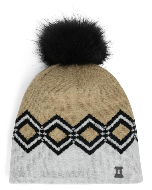 Image of Hats. Product name - Spyder Womens Mountain Beanie White in White colour by brand - Spyder