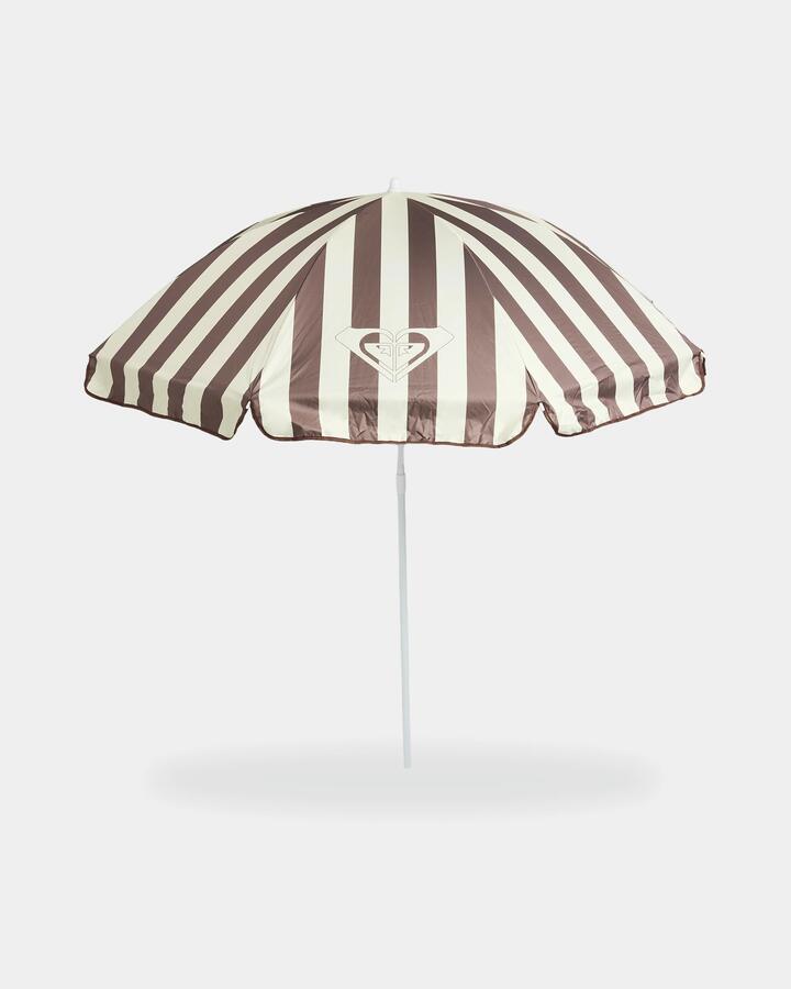 Image of Rain Umbrellas. Product name - Roxy Shady Days Beach Umbrella Almond in Almond colour by brand - Roxy