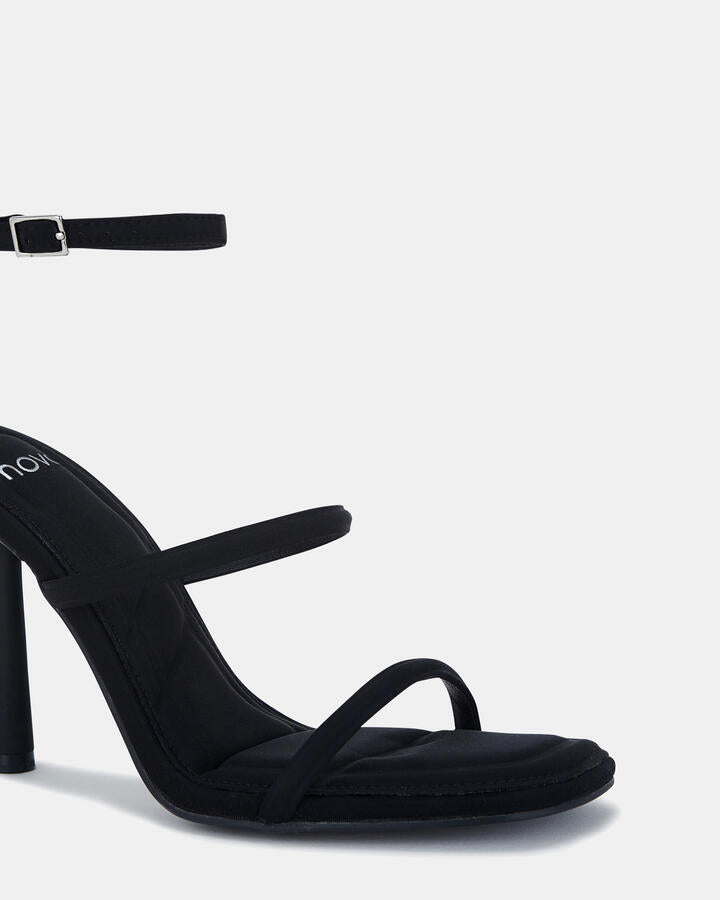 Image of Heels. Product name - Zharna Black Heels in Black colour by brand - Novo
