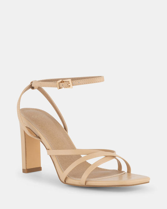 Image of Heels. Product name - Marlie Nude Vegan Heels in Nude colour by brand - Novo