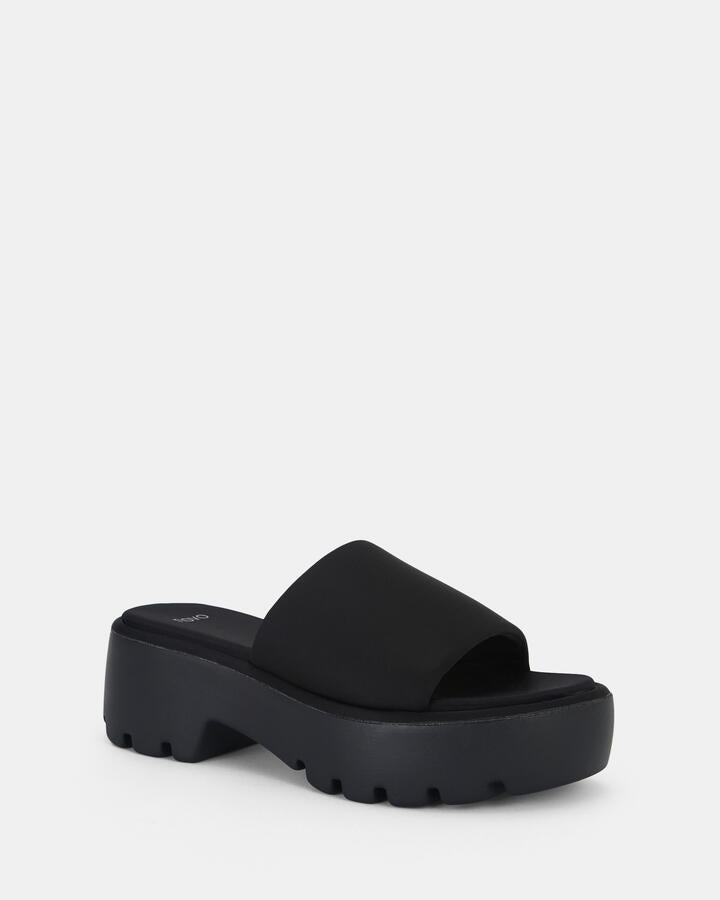 Image of Boots. Product name - Bishop Black Vegan Wedges in Black colour by brand - Novo