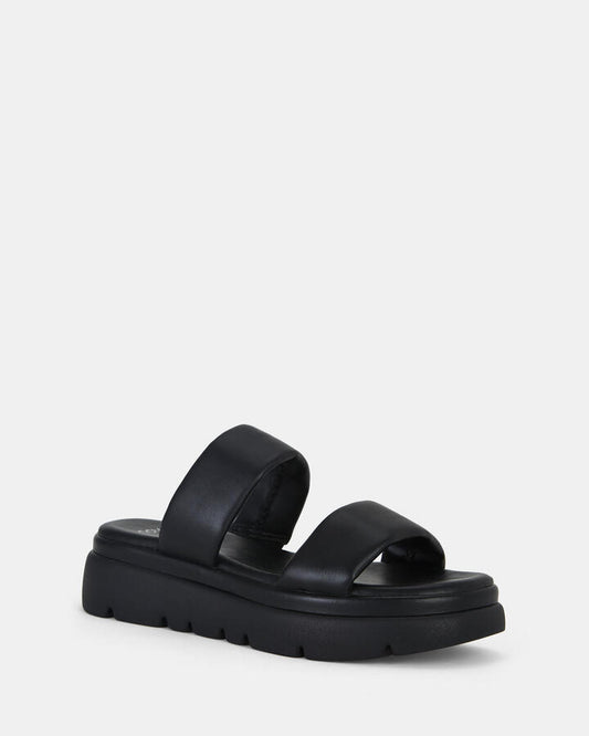Image of Boots. Product name - Barlee Black Vegan Wedges in Black colour by brand - Novo