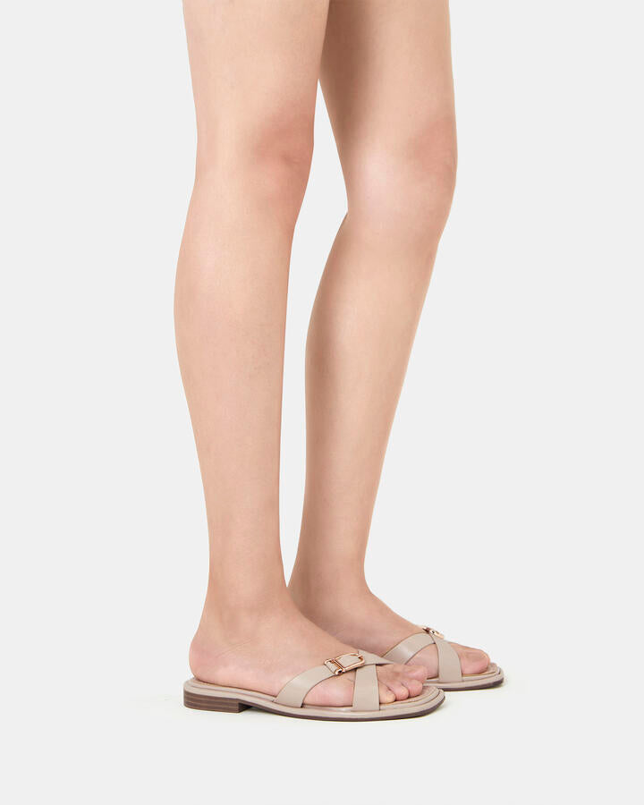 Image of Sandals. Product name - Salerno Sand Vegan Sandals in Beige colour by brand - Novo