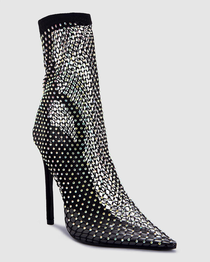 Image of Heels. Product name - Zparks Black Vegan Heels in Black colour by brand - Novo