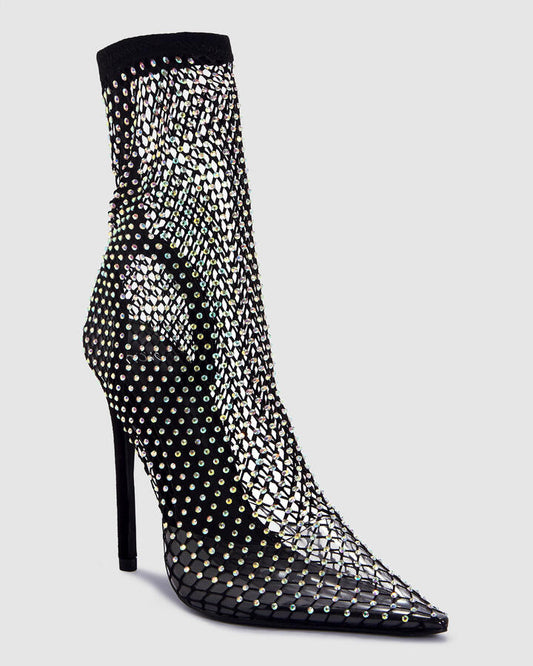 Image of Heels. Product name - Zparks Black Vegan Heels in Black colour by brand - Novo