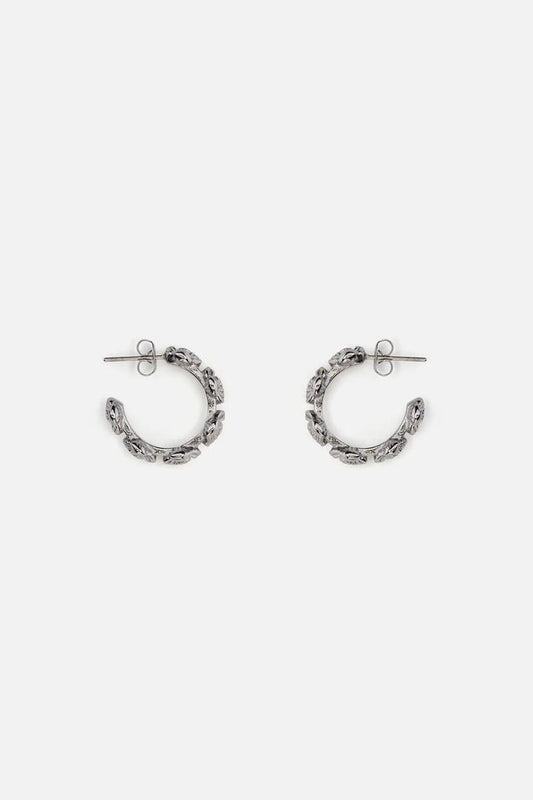 Image of Earrings. Productname: Rose Hoop Earrings in Silver colour by brand - Princess Highway