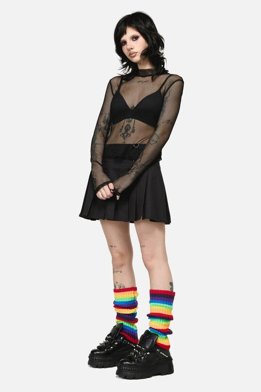 Image of Lingerie. Productname: Rainbow Rib Legwarmers in Rainbow colour by brand - Dangerfield