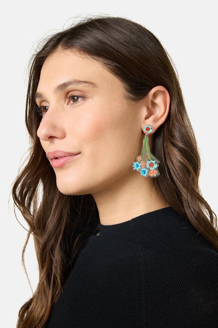 Image of Earrings. Product name - The Garden Earrings in Print colour by brand - Gorman