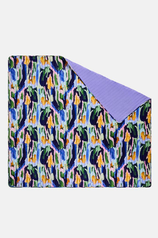 Image of Decor. Product name - Liquid Joy Velvet Coverlet Single / Double in Print colour by brand - Gorman