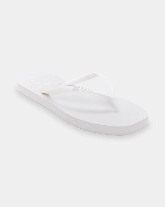 Image of Sandals. Product name - Billabong Womens Fiji Square Toe Thongs White/White in White/White colour by brand - Billabong