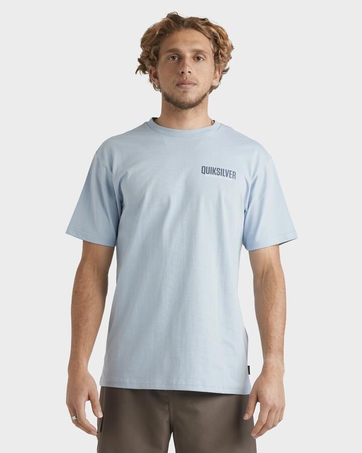 Image of T-Shirts. Product name - Quiksilver Mens Fish On T-Shirt Ashley Blue in Ashley Blue colour by brand - Quiksilver