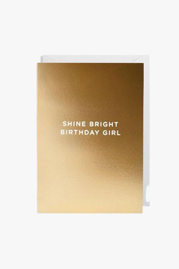 Image of Greeting Cards. Product name - Shine Bright Birthday Girl Copper Small Greeting Card in colour by brand - Oxted