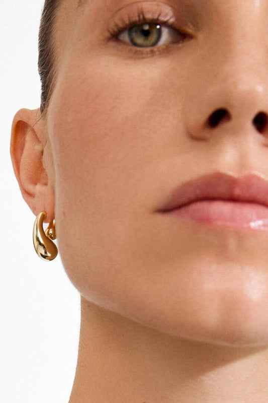 Image of Jewelry. Product name - Jennings Gold Double Drop Earrings in Gold colour by brand - Pilgrim