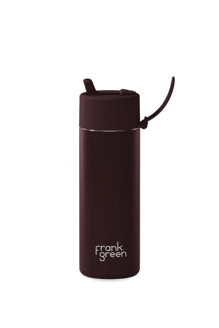 Image of Water Bottles. Product name - Ceramic Reusable Chocolate 595ml Bottle with Flip Lid in colour by brand - Frank Green