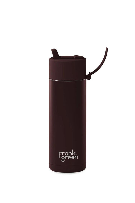 Image of Water Bottles. Product name - Ceramic Reusable Chocolate 595ml Bottle with Flip Lid in colour by brand - Frank Green