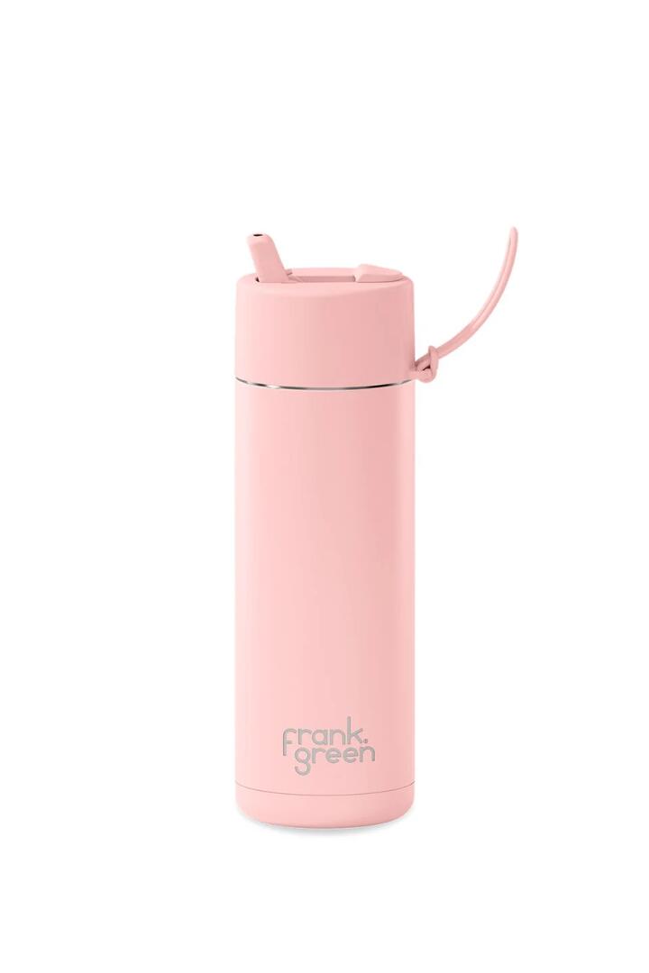 Image of Water Bottles. Product name - Ceramic Reusable Blushed 595ml Bottle with Flip Lid in colour by brand - Frank Green