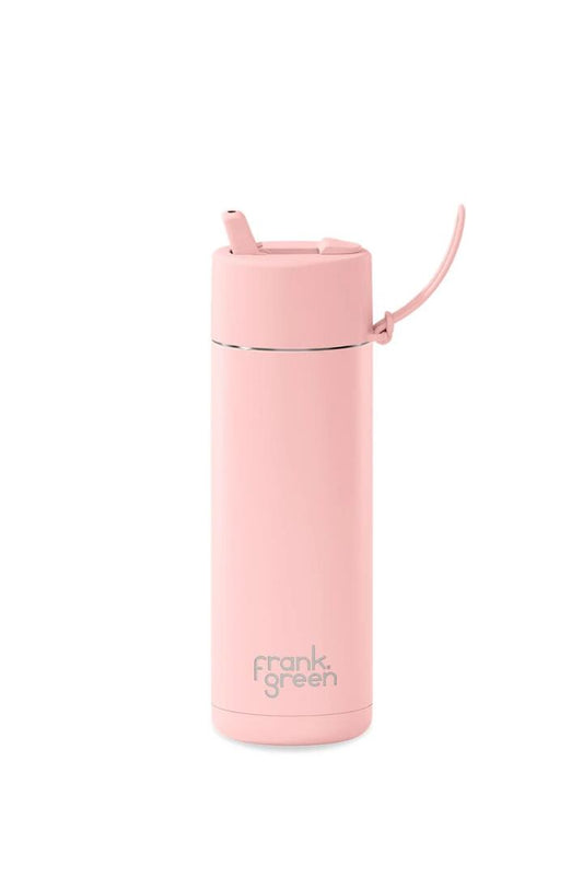 Image of Water Bottles. Product name - Ceramic Reusable Blushed 595ml Bottle with Flip Lid in colour by brand - Frank Green