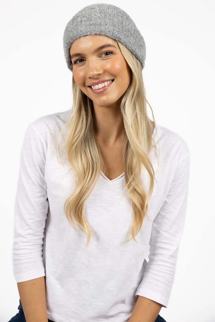 Image of Hats. Product name - Nouveau Ash Wool Beanie in Grey colour by brand - Humidity Lifestyle