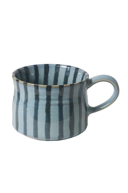 Image of Kitchen & Dining. Product name - Tapestry Jude Blue Stripe Mug in Blue colour by brand - Robert Gordon