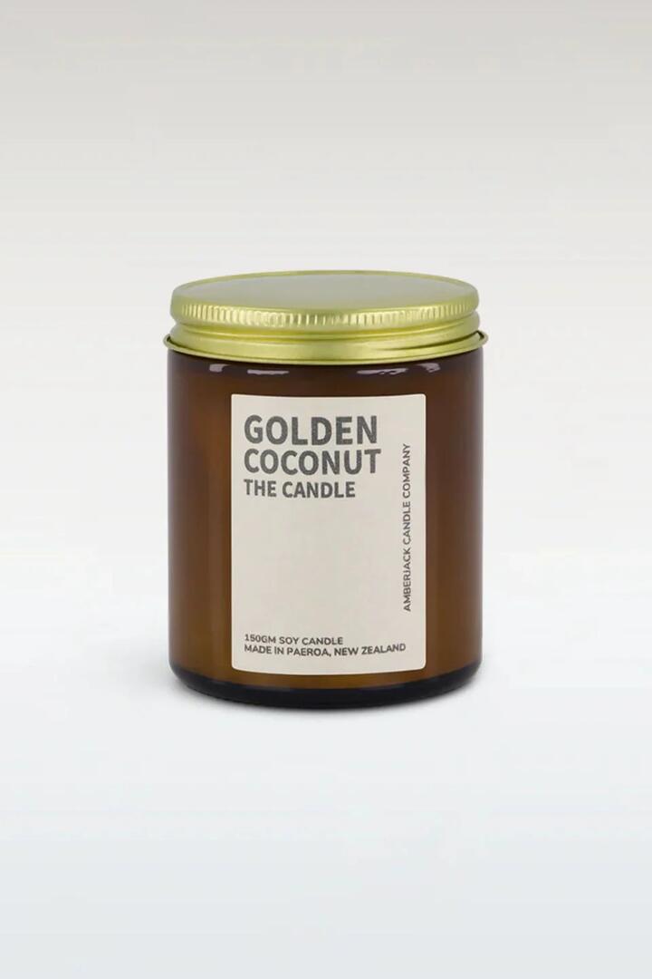 Image of Perfumes & Colognes. Product name - Golden Coconut 150g Candle in colour by brand - Amberjack