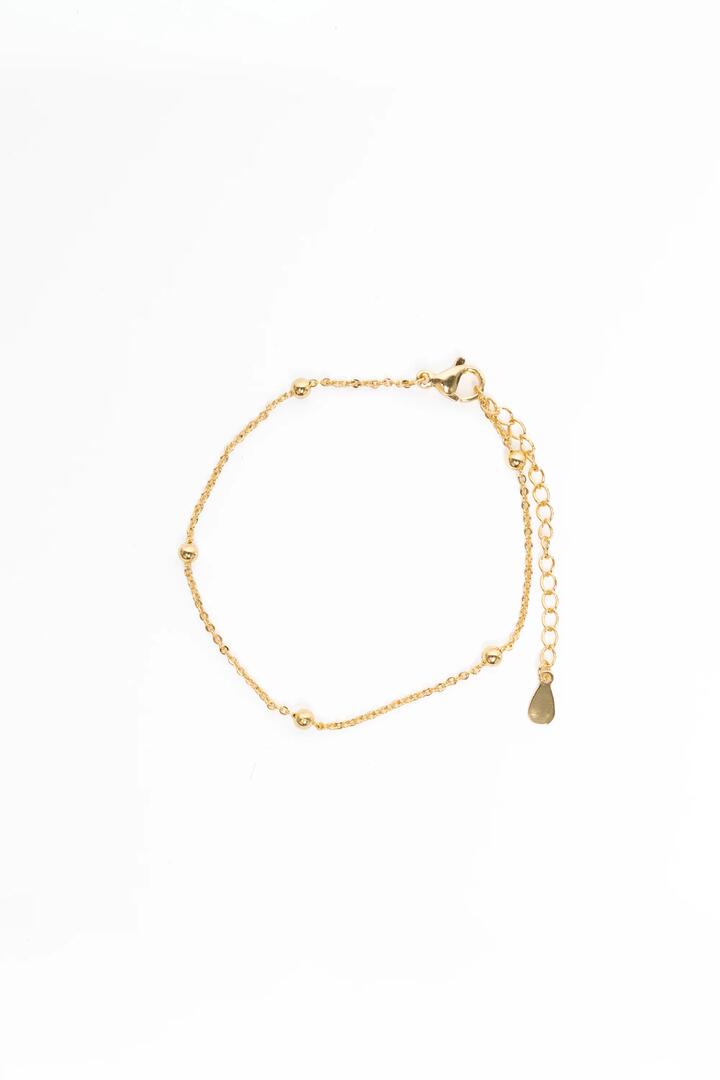 Image of Jewelry. Product name - Mini Ball 14k Gold Plate Bracelet in Gold colour by brand - Stories be Told