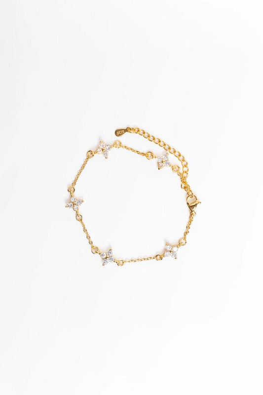 Image of Jewelry. Product name - Sparkle Star Charm 14k Gold Plate Bracelet in Gold colour by brand - Stories be Told
