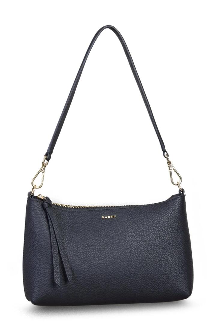 Image of Bags. Product name - Haven Black Shoulder Bag in Black colour by brand - Saben