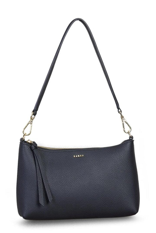 Image of Bags. Product name - Haven Black Shoulder Bag in Black colour by brand - Saben