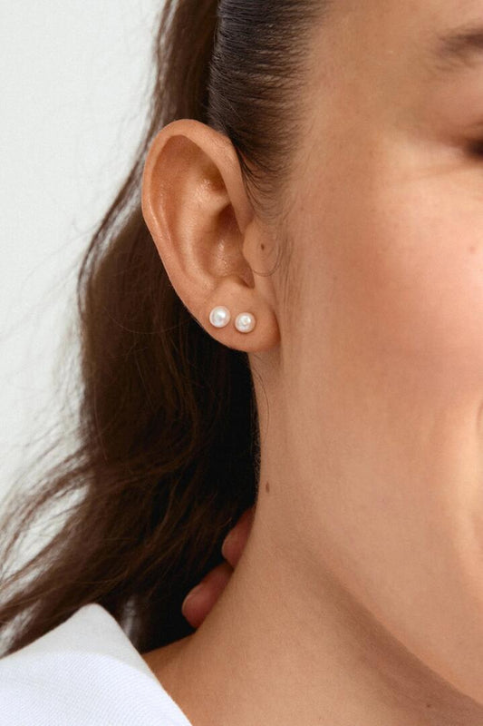 Image of Jewelry. Product name - Jorie Pearl Stud Earring in colour by brand - Pilgrim