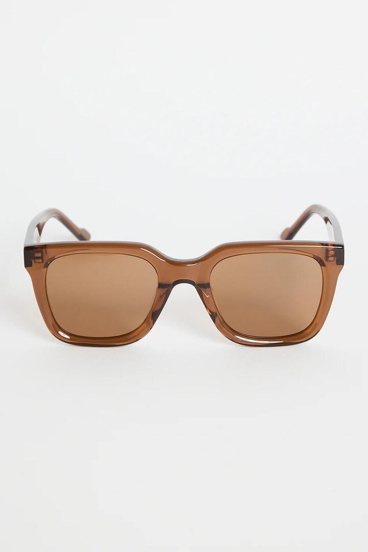 Image of Sunglasses. Product name - Napoli Espresso Rounded Sunglasses in colour by brand - RE:UNION Label