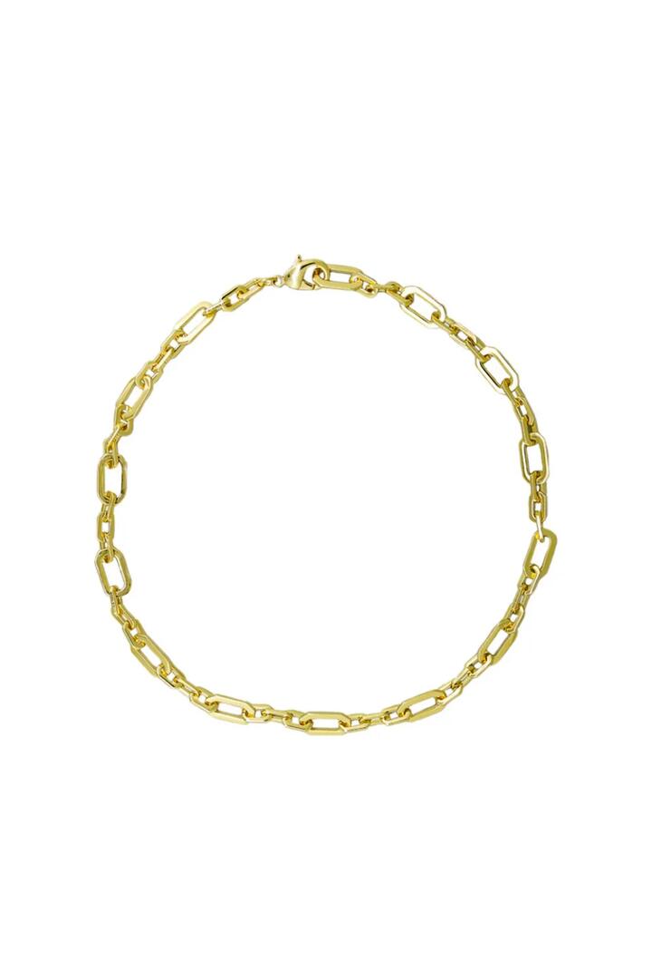 Image of Jewelry. Product name - Leela Chunky Gold Chain Necklace in Gold colour by brand - Jolie + Deen