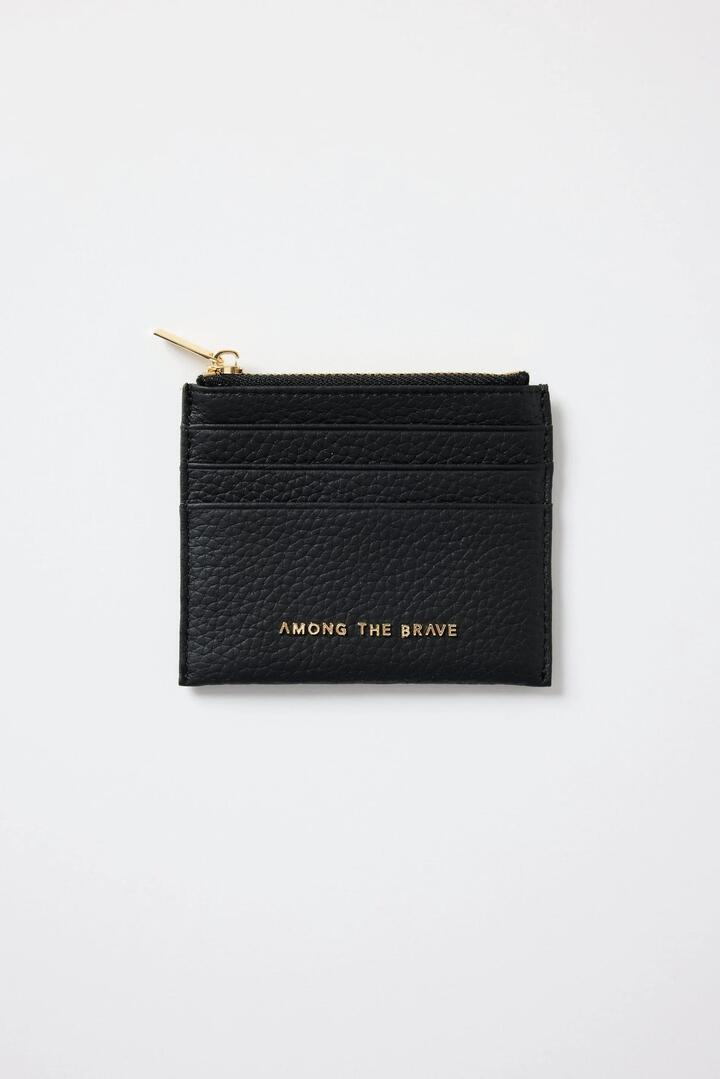 Image of Wallets & Money Clips. Product name - Small Black Leather Card Holder in Black colour by brand - Among the Brave